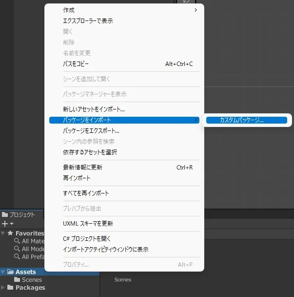 パッケージインポート方法